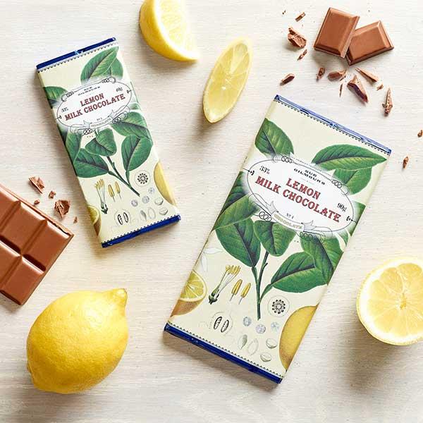 Lemon milk chocolate bar - Botanical range 