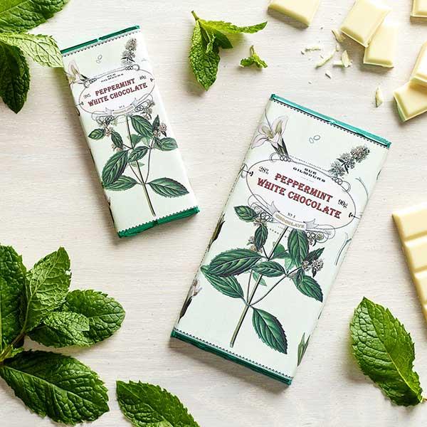 Peppermint white chocolate bar - Botanical range 